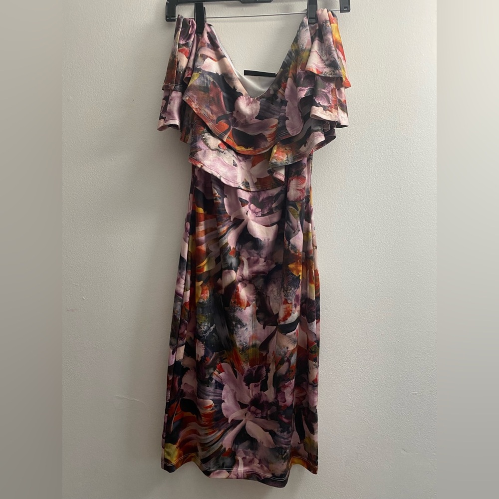 NWOT COMPANY MEDIUM MIDI OFF THE SHOULDER DRESS